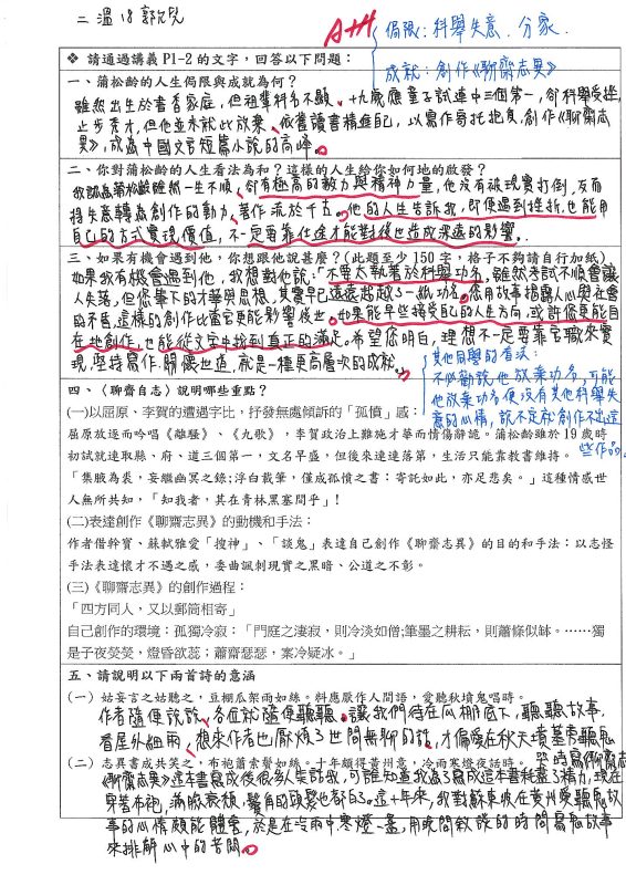 18郭允兒〈勞山道士〉講義佳作