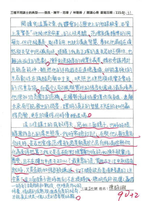 三溫20陳詠琳-一種謀士的三種典型